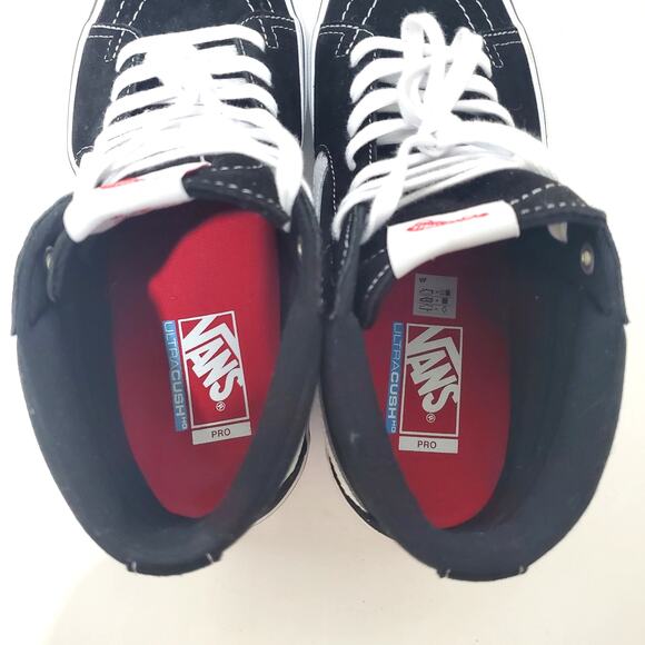 Vans Unisex Classic Sk8-Hi, High Top Sneakers, Black/White Men's 9.5 Authentic - Picture 8 of 15